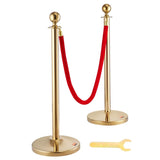 Stanchion Post with Velvet Rope, 4-Pack Crowd Control Stanchion with 3PCS 5FT Red Velvet Ropes, V952-QTGLZJSBXGKT8MRTBV0
