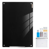Magnetic Glass Whiteboard 36 x 24 Inch Frameless Dry Erase Board Wall Mounted White Glass Board with V767-VVR-CXGCBLBGHBL3VB8RKV0