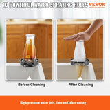 VEVOR Glass Rinser 10-Hole 360 Rotating Stainless Steel Washer ABS Cup Holder V952-TMAZSXBQ304BO2L89V0