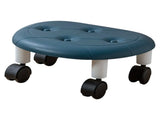 Round Low Rolling Stools Fuax Leather Universal Wheel Small Roller Swivel Stool High Weight Capacity V1294-YM0901-3116230016312