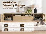 Artiss 185CM TV Unit with Cat House Storage Cabinet Pine FURNI-N-TV180-CAT-WD-AB