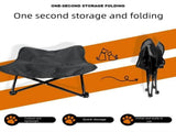 Brown Elevated Comfort Pet Bed - Portable & Foldable Dog Cat Cot - Durable 600D Oxford Fabric, V888-ELOSUNG27556