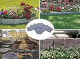 Garden Fence Border Plastic Stone Effect Flowerbed Grass Lawn Plant Decorative Edging Panels 20PCS V1294-YM0717-3111220224913