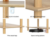 Artiss Bookshelf 5 Tiers Bookcase Display Shelves Wooden Storage Stand Rack Pine FUR-S-BSHELF-03-WD