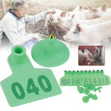 1-100 Cattle Number Ear Tag 6x7cm Set - Medium Green Sheep Livestock Label V238-SUPDZ-28747301650512