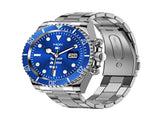 Classic Stainless Steel Smartwatch with Rotating Timer Bezel, Bluetooth Calling & Luminous V888-ELOSUNG35443