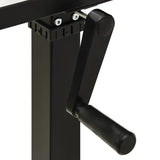 Manual Height Adjustable Standing Desk Frame Hand Crank Black 43_321719