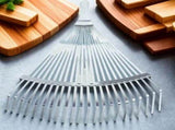 Durable Expandable Rake Head Plated Silver Metal for Garden and Lawn V1370-AZ4-10819