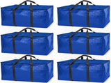 Heavy Duty Moving Bags or Storage Bag, 6 Pack Large Moving Boxes with Backpack Straps, Zippers & V1258-DP02-C-1316