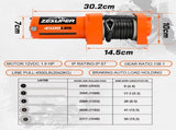 4500lb Electric Winch 12V Synthetic Rope Wireless RemoteX2 ATV Winch Kit Boat Winch UTV 4WD Orange V211-AUEB-ZEEW019K