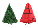 Jingle Jollys 2.4m Pre-Lit Christmas Tree 1488 LED Green with Red Storage Bag XM-TR-E-WELL-8F-LEDBAG