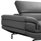 5 Seater Lounge Set Grey Colour Leatherette Corner Sofa for Living Room Couch with Chaise V43-SOF-VIN-GR