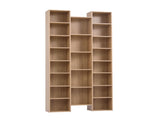 Artiss Bookshelf Display Shelves CD DVD Storage Rack Tall Bookcase Oak FUR-S-CD-SHELF-WD