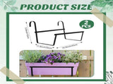 2Pcs Railing Flower Box Holder Metal Flower Pot Stand Hanging Railing Flower Pot Bracket for V1369-AZ3-W-16450
