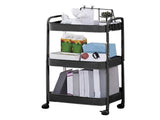 3 Tier Utility Rolling Cart with Caster Wheels Movable Multifunctional Storage Cart for Kitchen V1294-YM0901-3117240235113