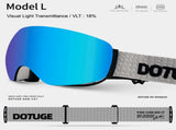 Magnetic Ski Goggles HD Anti-Fog Spherical Lens, UV400 Protection for Snow Sports, Compatible V1341-ZY-VCLGH5NH-F