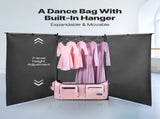 Dance Bag with Garment Rack, 736.6 mm Rolling Dance Duffel, with Wheels, USB Port, Height Adjustable V952-YGMLDYJDWDD21NOVK001V0