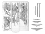 32Pcs Stainless Steel Toggle Bolt Anchor For Hanging Heavy Items In Drywall Projects Silver V1366-AZ2-W-16137