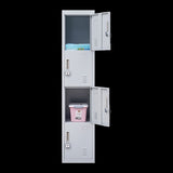 4-Door Vertical Locker for Office Gym Shed School Home Storage V63-832531