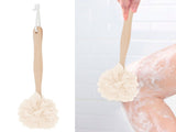 5PCS Long Handle Bath Ball Scrubbing Bath Shower Back Brush Scrubber Bathroom SuppliesWhite V1294-YM0901-3112200128912