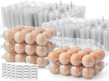 60 PCS 12 Count Plastic Egg Cartons, with 60PCS Date Labels, Clear Reusable Egg Containers Holds for V1258-DP02-WO-154