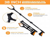 38" Extra Long Grabber Reacher Tool 2 Pack Extra Long Foldable Reacher Grabber Pickup Tools with V1107-108-56516