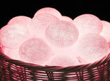 50 Ball Pastel Pink LONG 5m String Light Battery Box 5cm Cotton Ball Christmas Birthday Bbay Girl V382-PALEPINKBALLBATT50