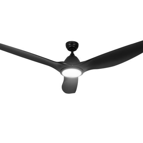 Devanti 64 Inch Ceiling Fan DC Motor w/Light w/Remote - Black CF-B-64-334-BK