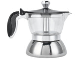 4 Cup Stainless Steel Coffee Maker Stovetop Moka Pot Coffee Maker Kitchen Supplies V1294-YM0901-3118210166711