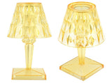LED Crystal Table Lamp Transparent Prism Dimmable Desk Lamp USB Charging Indoor LightingYellow V1294-YM0901-3119210122317
