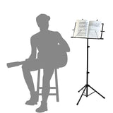 CAAdjustable Music Stand, Portable Foldable Metal Stand with Carrying Bag, Lightweight for Storage V1237-ZY-203-4163