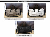 Spacious Lightweight Overnight Carry Bag, Workout & Casual Shoulder Hand Bag, White V1221-XM-LB2107-ZS52