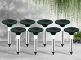 Gardeon Snake Repeller 8X Solar LED Pulse Plus Ultrasonic Pest Rodent Repellent SR-SNAKE-DX-8-COM