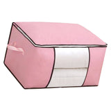 Clothes Storage Bags Fabric Foldable Blanket Storage Container Closet Organizer with Clear Window V1294-YM0901-3117250021321