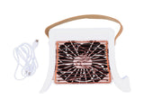 LED Humidification Fan Portable USB Charging Cooling Fan for Living Room Dinning RoomWhite V1294-YM0901-3113210070212