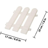 8pcs White Plastic Garden Fence for Patio and Garden Paths, Sturdy and Smooth Surface Design, V1192-AZ-W-21474