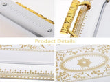 Hotel Kitchen Serving Tray, Golden Double Handle Design, and Practical V1369-AZ3-W-10667