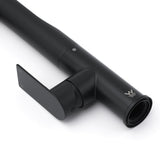 WELS Matte Black Round Kitchen Mixer Sink Tap Swivel Laundry Faucet Spout NEW V1233-KRF501B