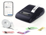 Black Portable Bluetooth Thermal Label Printer Compact, Ink-Free Mini Label Maker for Home, V888-ELOSUNG40635