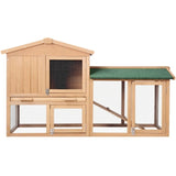 i.Pet Chicken Coop Rabbit Hutch 138cm x 44cm x 85cm Large Chicken Coop House Run Cage Wooden Outdoor PET-GT-WOOD-R036