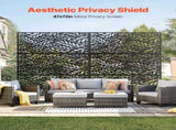 Metal Privacy Screen, 47" W x 72" H, Outdoor Privacy Screens & Panels, Freestanding Outdoor Divider V952-DLSHWYSPMJS7J715TV0