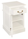 Tasmania 1 Solid Door 1 Drawer Bedside V199-BS101PNLWH