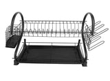 Dish Drying Rack 2 Tier Iron Space Saving Large Capacity Dish Dryer Storage Rack Organizer for V1294-YM0901-3118240239611