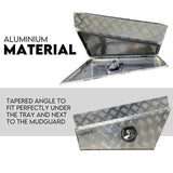 Under Tray Tool Box Underbody Pair Set 750mm Checker Plate Aluminium V379-750UTACHCK