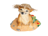 Straw Hat Meerkat Ornaments Meerkat Garden Statue Flower Pot Decoration Resin Crafts for Lawn Garden V1294-YM0715-3111210436111