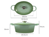TOQUE 4L Enamel Dutch Oven Pot in Green Colour KT0180-4L-GN