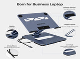 BENFEI 380GY Laptop Stand with USB C 6 in1 4K60Hz HDMI, 4 x USB3.0, 100W PD Docking Station V28-ELEBEN380GY