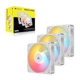Corsair RS120-R ARGB 120mm PWM Reverse Fans Triple Pack - White, 3x RGB Fans, 2100 RPM, 65.82 CFM, V1202-V2-CFCO-RS120R-3PK-WH