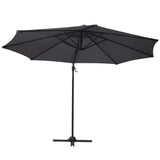 Instahut 3m Outdoor Umbrella Cantilever 360 Degree Tilt Beach Roma Charcoal UMB-ROMA-8RIB-CO