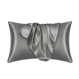 A pair of solid-color silk-like pillowcase pillowcase and envelope pillow V1192-DRO-0001